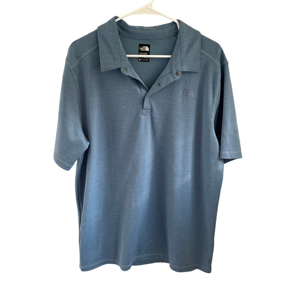 The North Face Men's Flash Dry Blue Polo Shirt Athletic Performance XL